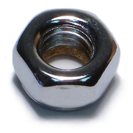 Midwest Fastener Nylon Insert Lock Nut, M8-1.00, Steel, Class 6, Chrome Plated, 10 PK 74577